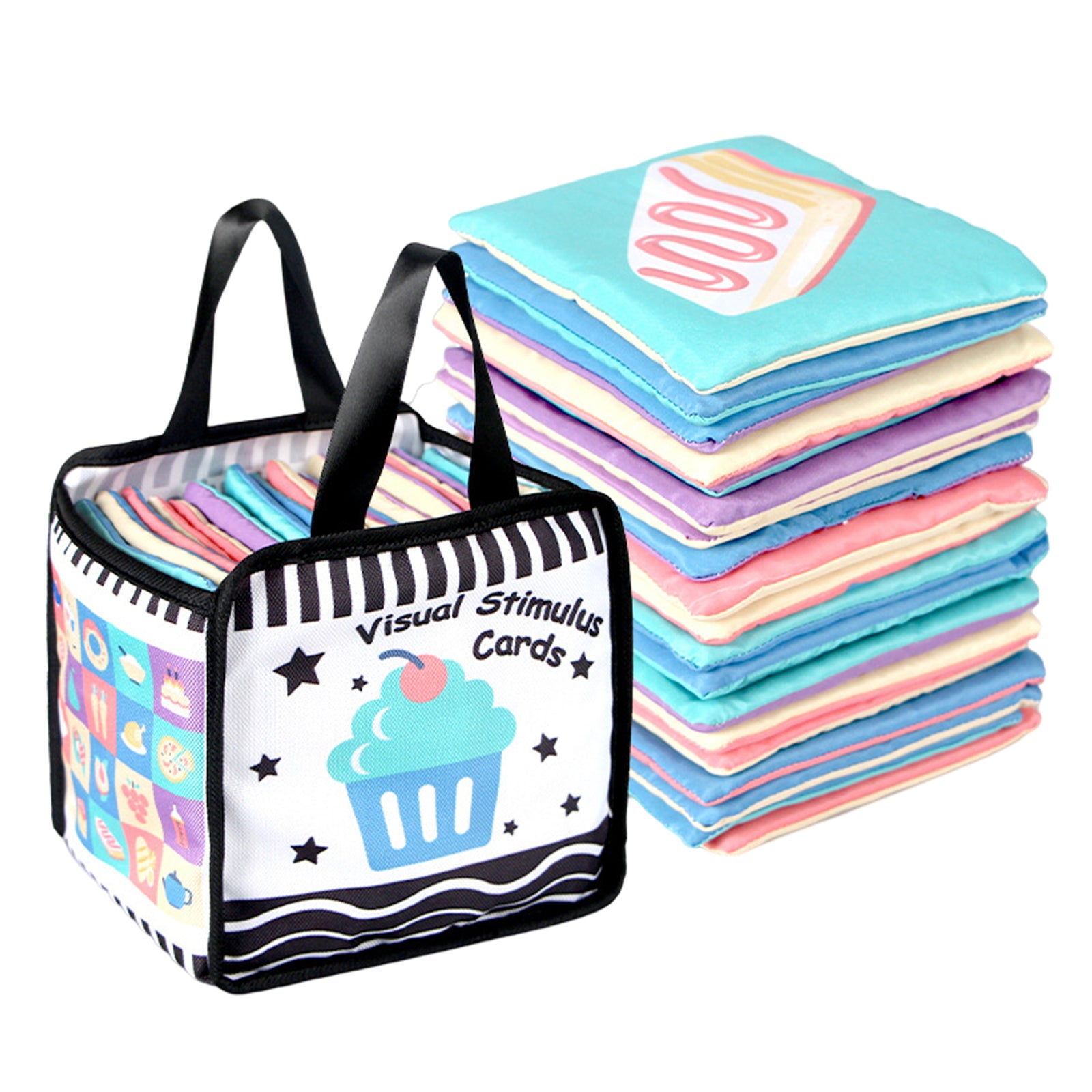 Baby Visual Stimulation Card Toys Black White Flash Cards High Contrast Learning