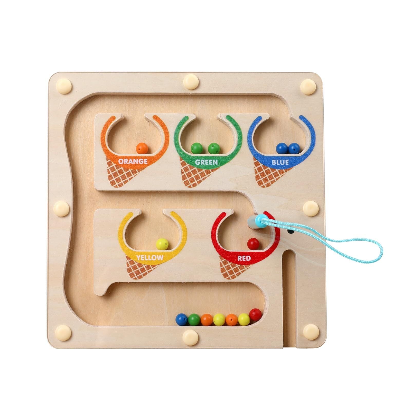 WODI Magnetic Color and Number Maze Color Matching Sorting Games for Toddler ...