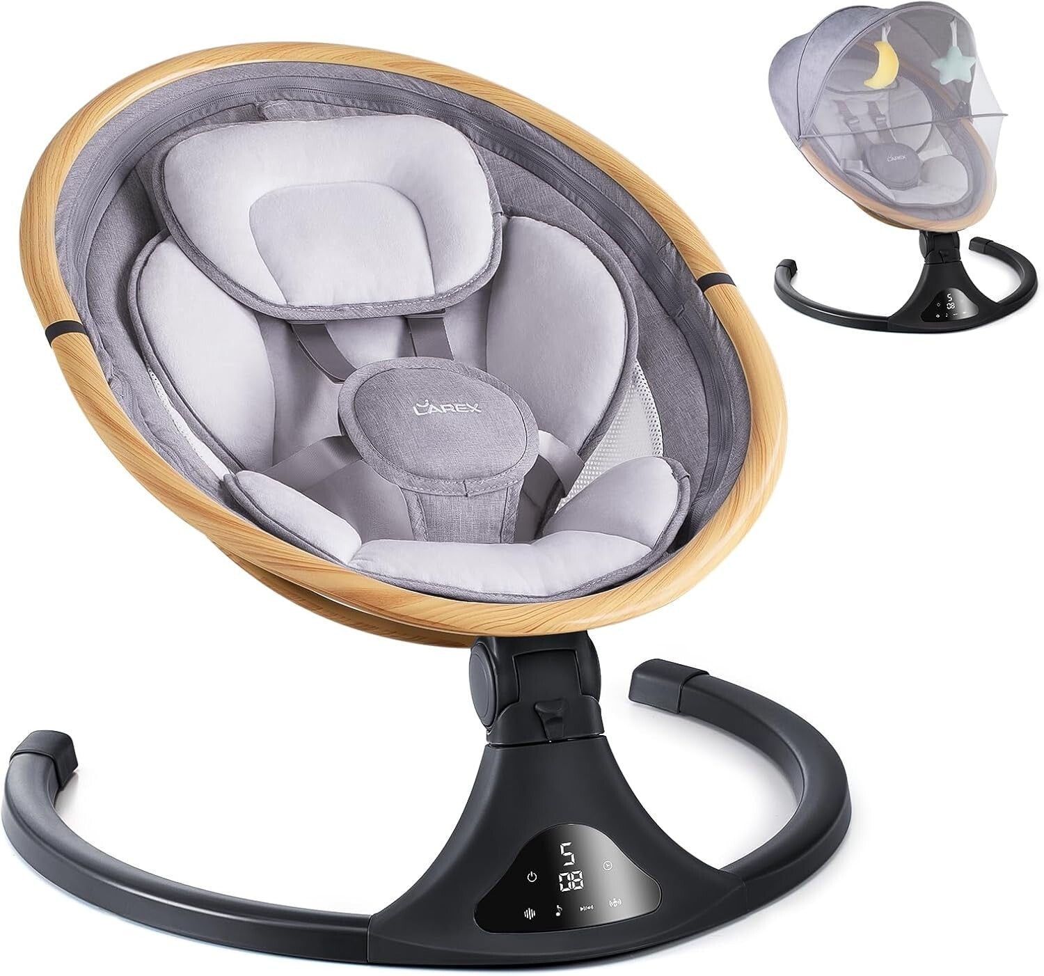 2 LOT Larex Baby Swings Electric Bluetooth Infant 0-6 months 20 lbs max