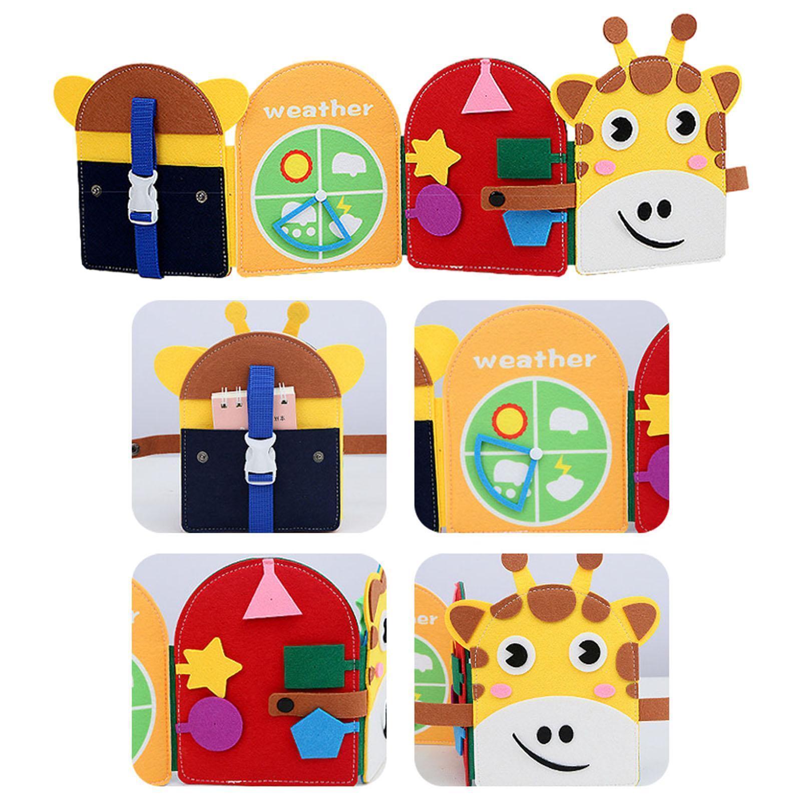 Giraffe Book Travel Toy Fine Motor Skills Quiet for Kids Children Girls Boys