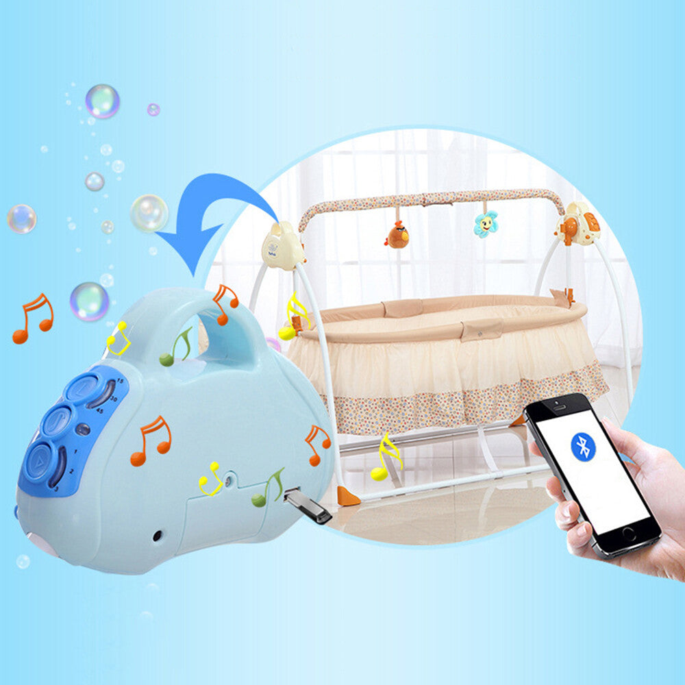 Electric Baby Crib Cradle Bluetooth Infant Rocker Auto-Swing Sleep Bed Rocker US