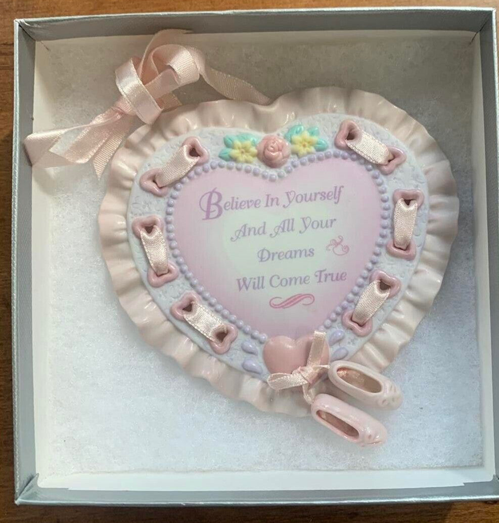 Enesco Corporation Pink Ballet Themed Girls Wall Decor Designed by Gina Freehill