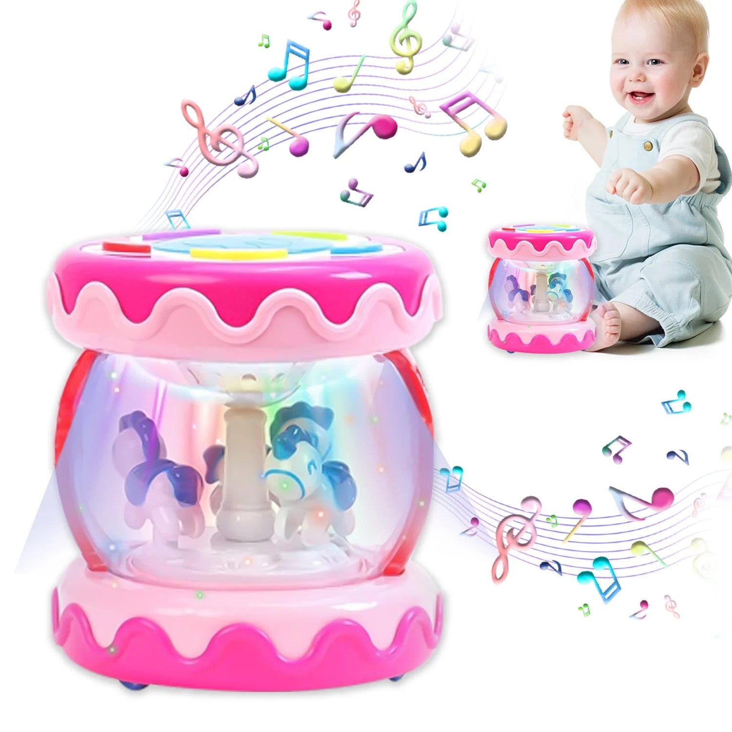 Baby Toys 6 to 12 Months, Musical Learning Infant Toys 12-18 Months - Rotating L