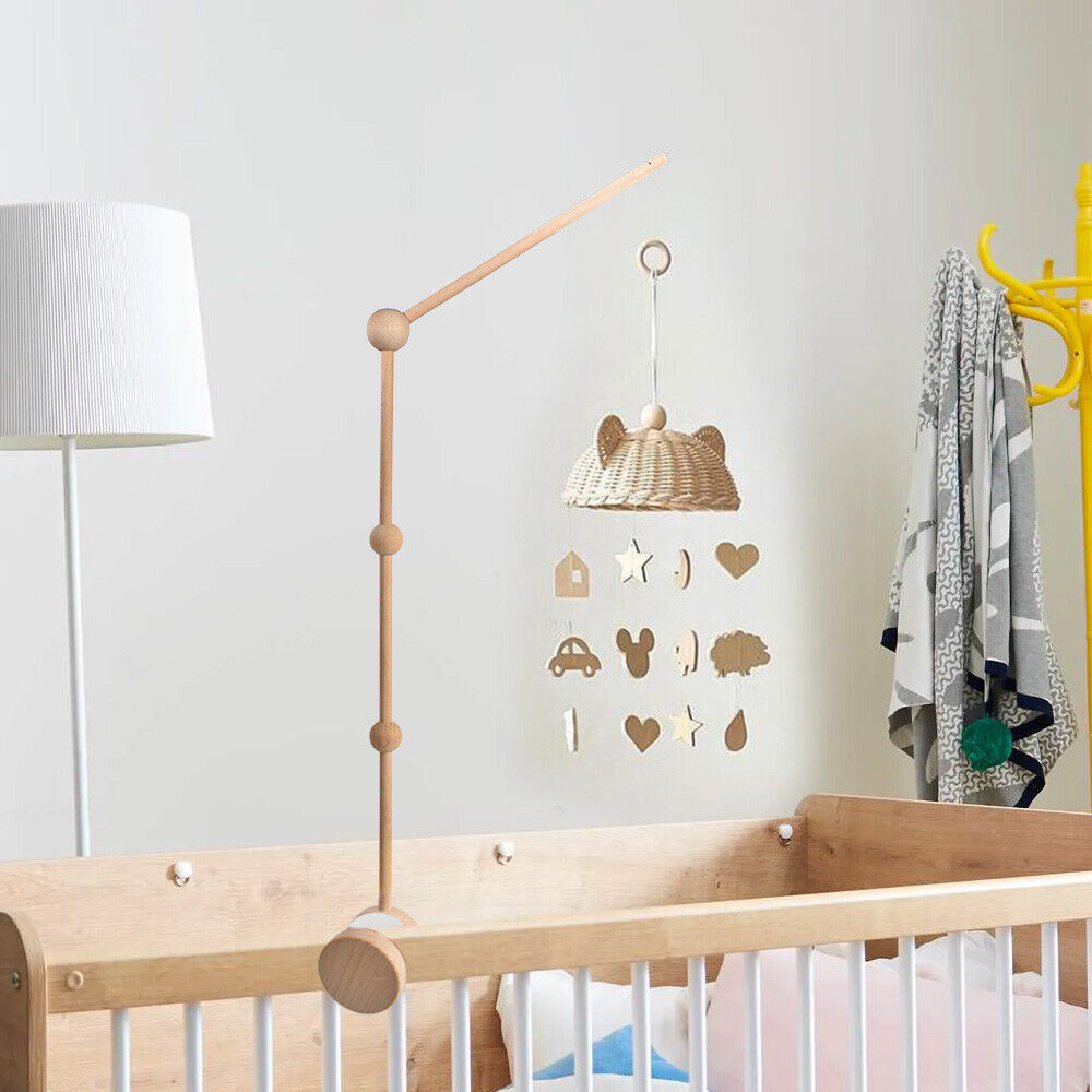 Baby Crib Mobile Bracket Set Infant Hanging Bed Cot Bell Holder Teether Toys DIY