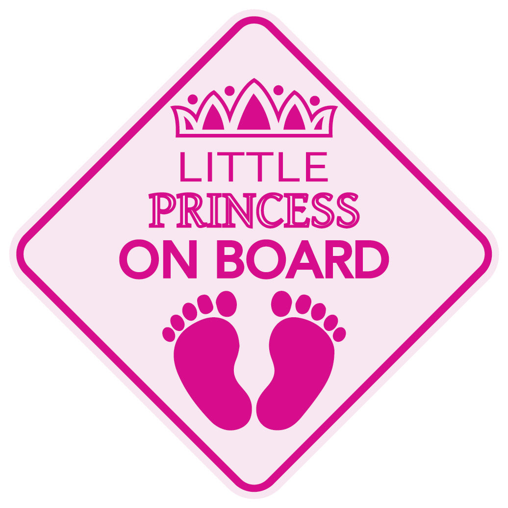 LITTLE PRINCESS ON BOARD Baby Sign 5"x5" Sticker Decal Buy2Get3rdFREE Made in US