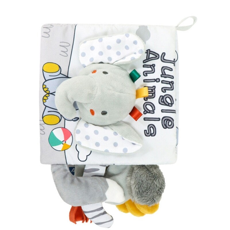 Preschool Crinkle Book Cloth Book Tear Activity Book Cartoon Tail Book