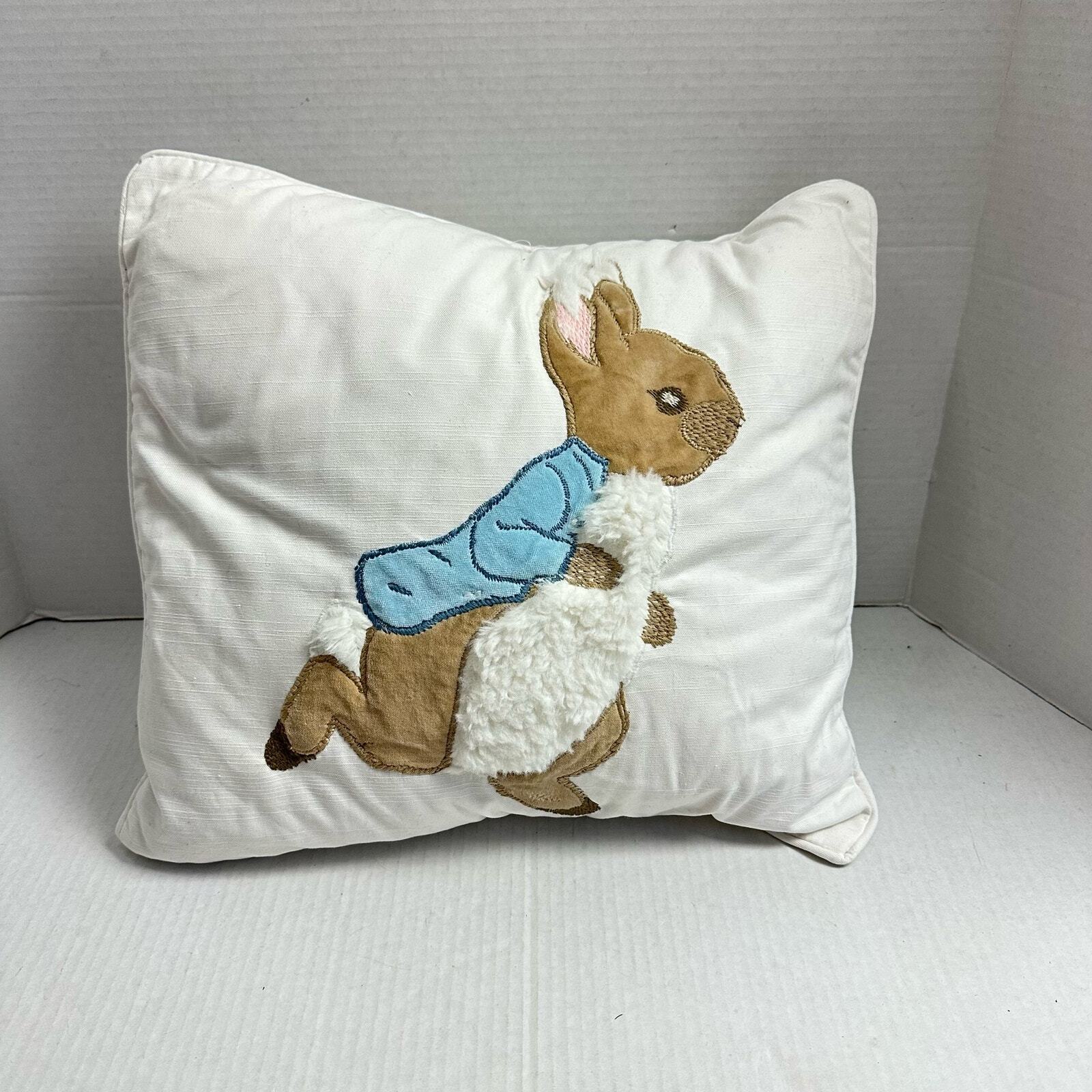 Pottery Barn Kids Peter Rabbit Pillow CASE ONLY Throw Sham Cover 16" Pillowcase