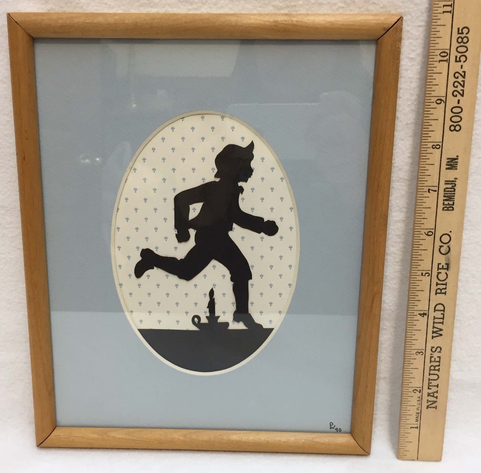 Jack Be Nimble Nursery Rhyme Wall Decor Silhouette Framed 10 3/4 x 8 3/4