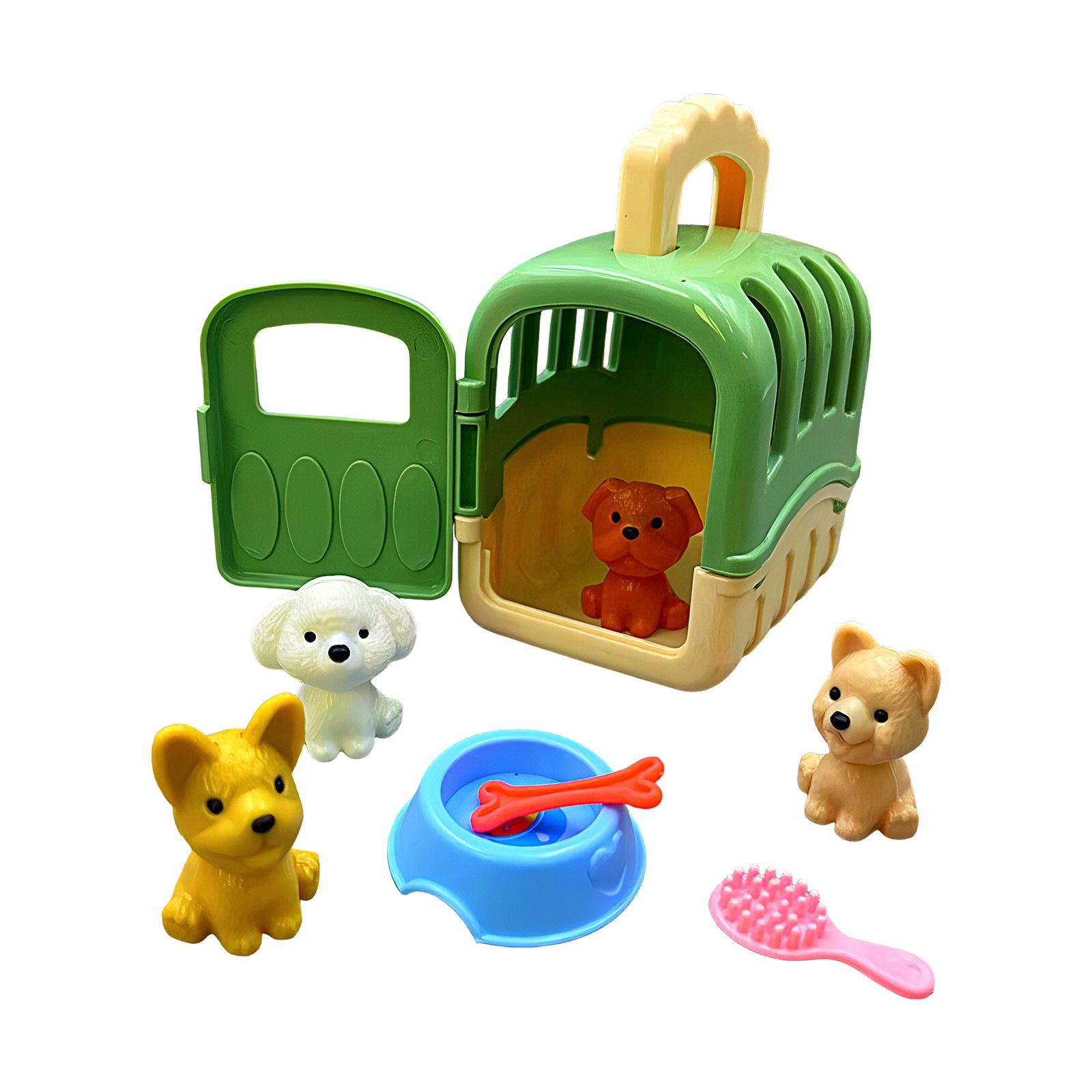 Fun Toys Pet Care Play Set-8 Pieces,Dog Cage Educational Play Set in style