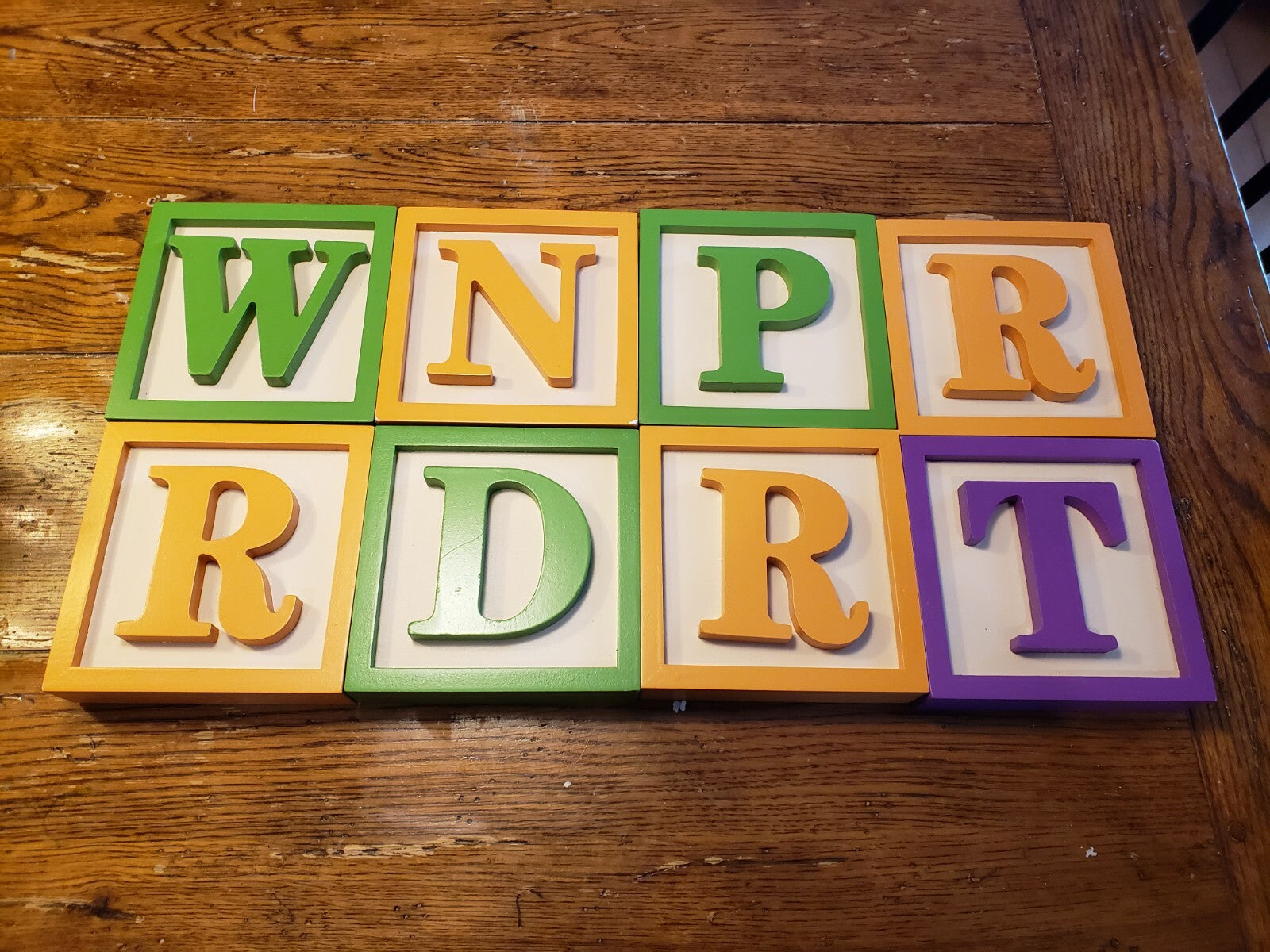 Lot of 8 Ashland Letter Block Tabletop Wall Decor Kids Nursery Playroom 6" x 6"