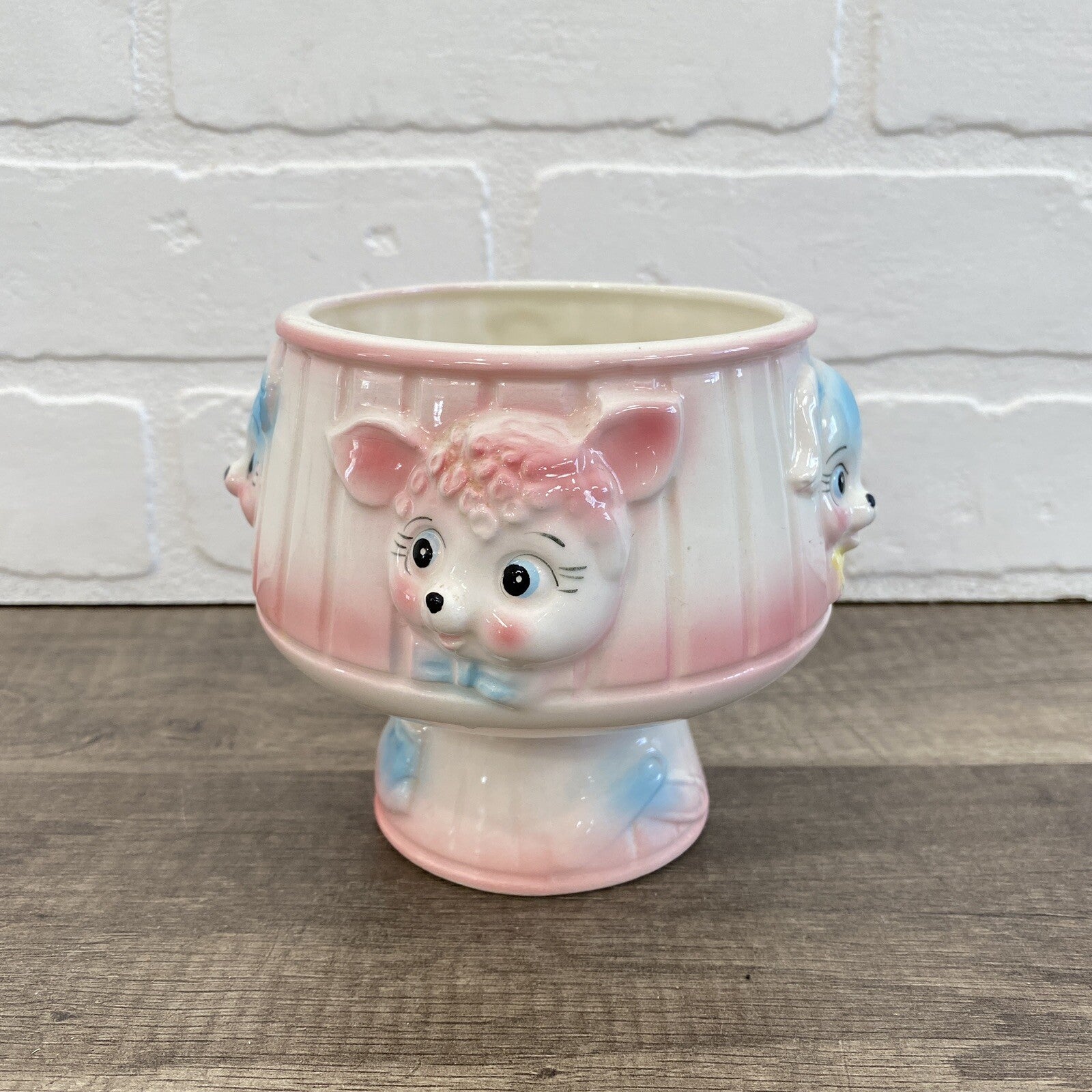 Vintage Relpo Anthropomorphic Animals Nursery Planter Elephant Dog Kitsch Retro