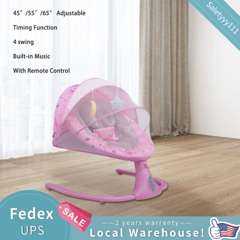 Electric Baby Bouncer Seat Swing Cradle Rocker Chair Music Newborn With Remote