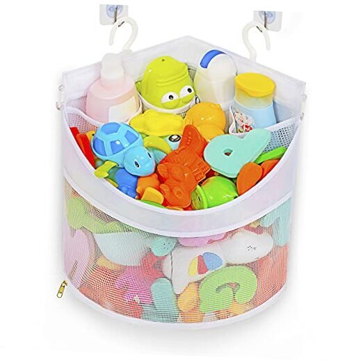 Baby Bath Toy Organizer, Quick Drying? and Mould Proof, Corner Hang-Suspension 