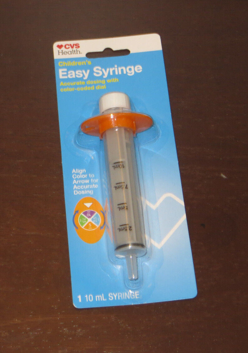 Brand New CVS Health Children's Easy Syringe 10 mL for Accurate Dosing