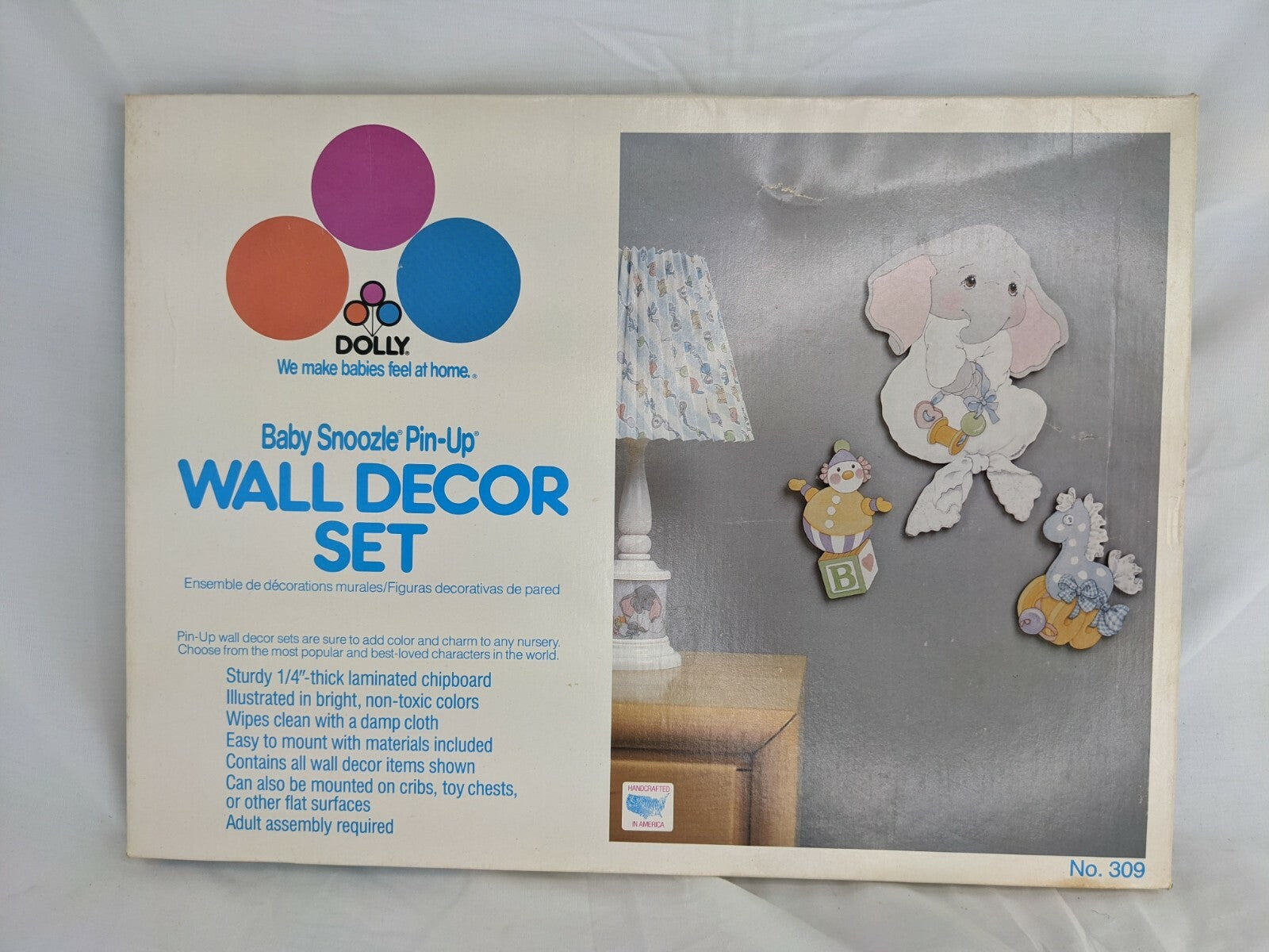 Dolly Baby Snoozle Elephant Pin Up Wall Decor Set 