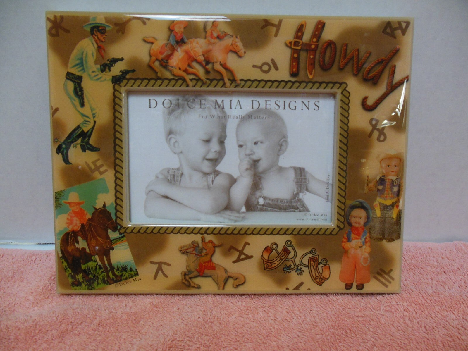 Dolce Mia Western Theme Decoupage Tabletop Photo Frame 4x6 western tots New