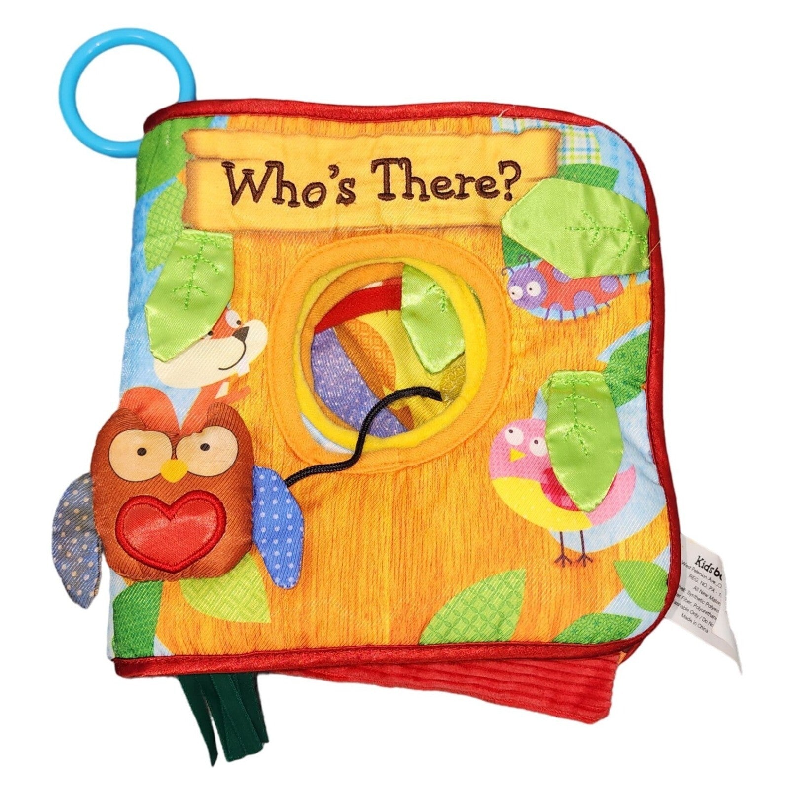 Kids Books Owls Forest Animals Soft Crinkle Who's There Interaction Baby Book