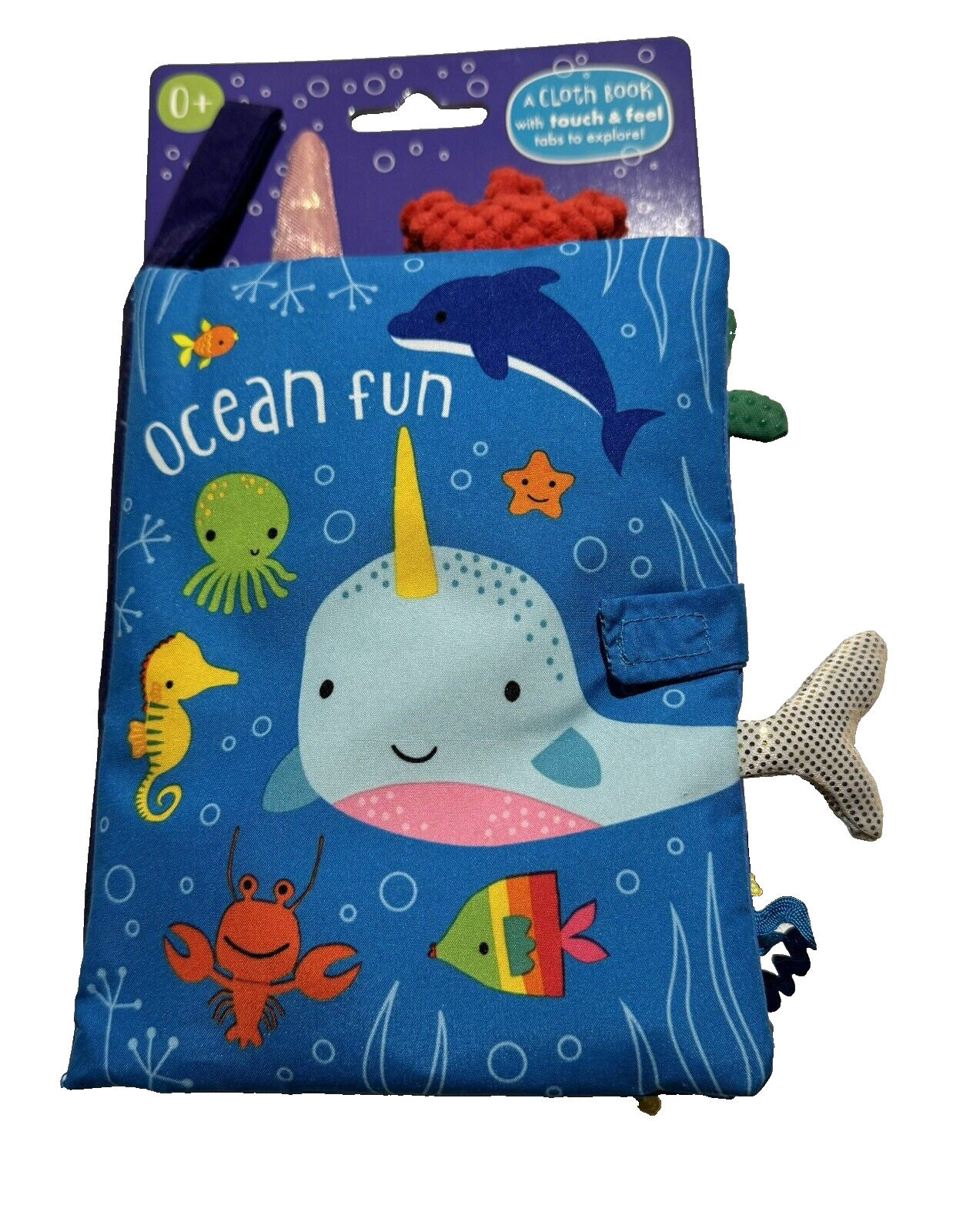 Sensory Snuggables Ocean Fun Soft Book- A Cloth Book with Touch & Feel Tabs