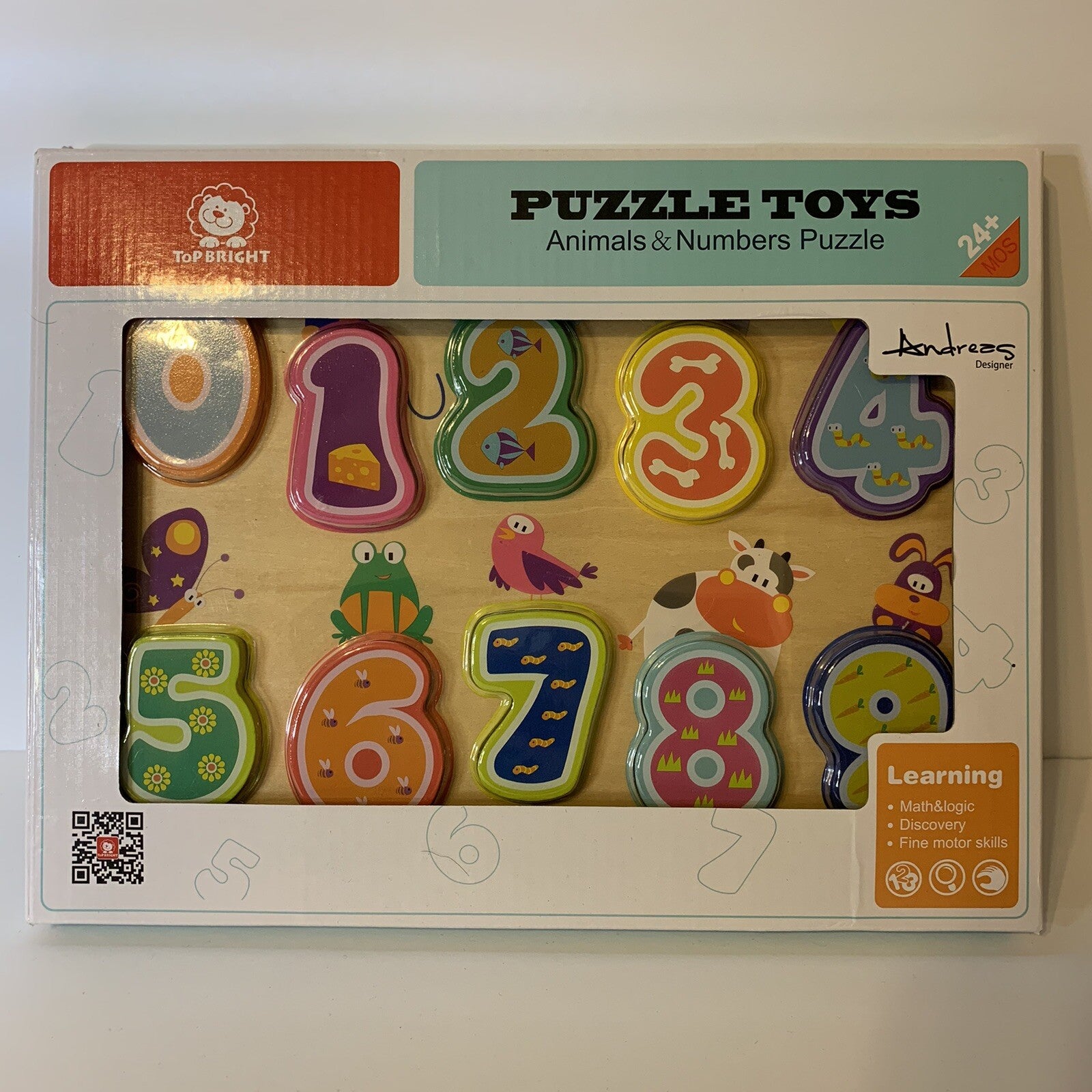 Top Bright - Puzzle Toys - Animals & Numbers - 24m+