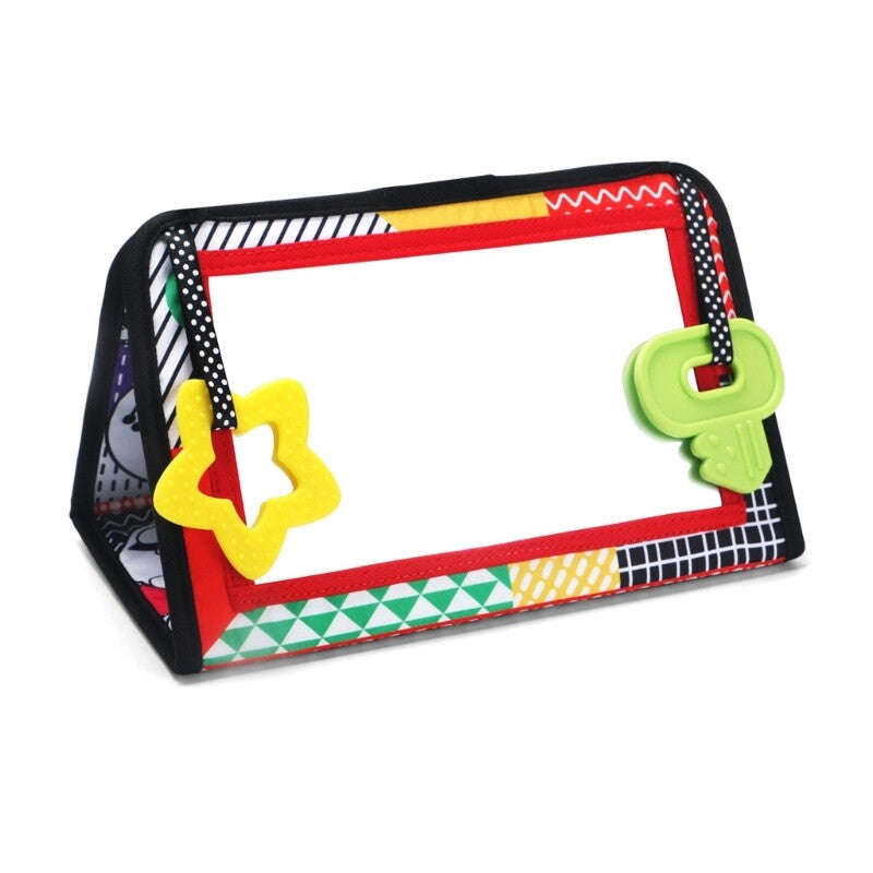 Baby Tummy Time Toy Cloth Book with Teether Baby Sensory Toy for Infant