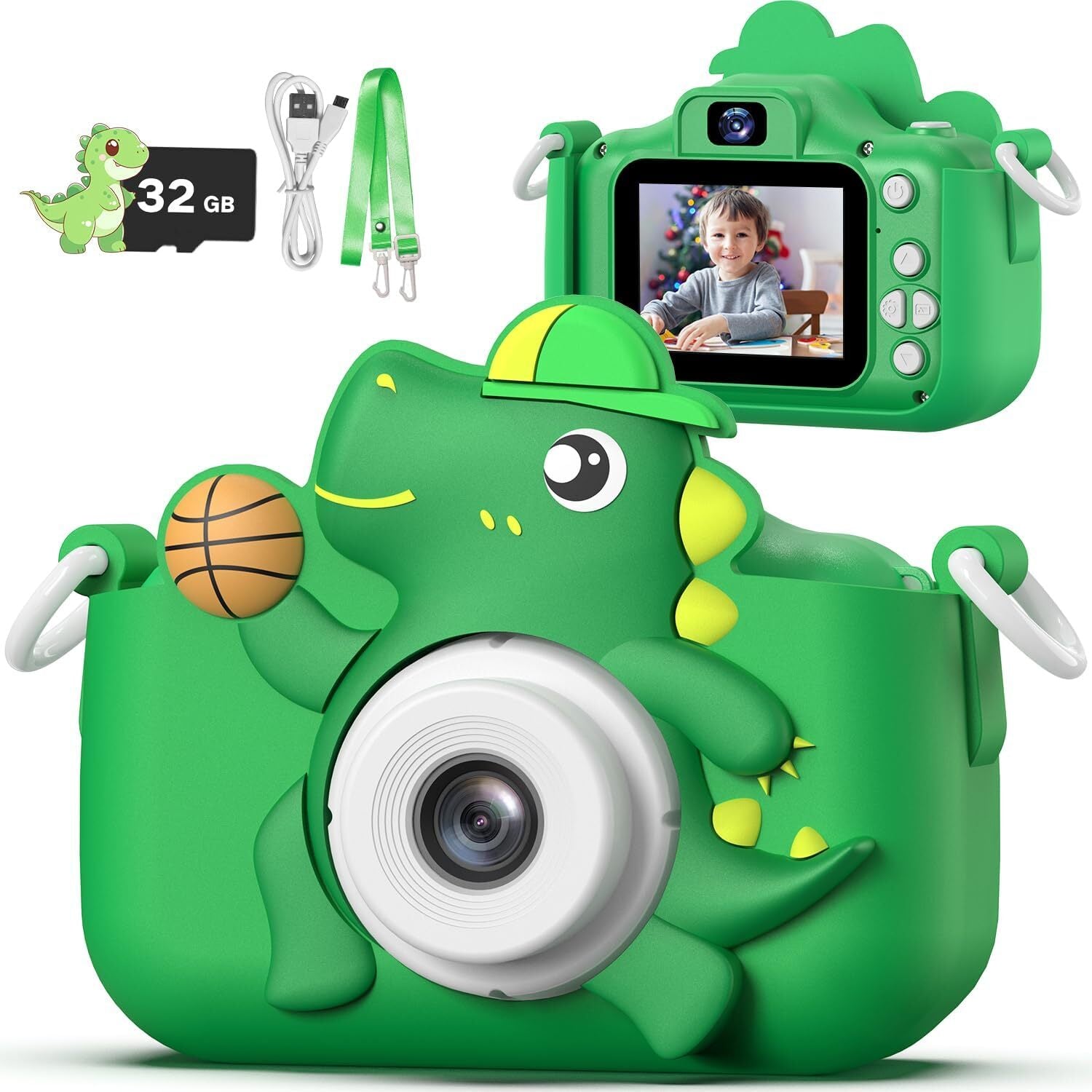 Kids Camera Toy, masterbee Dinosaur Toys for Age 3-12, Green 