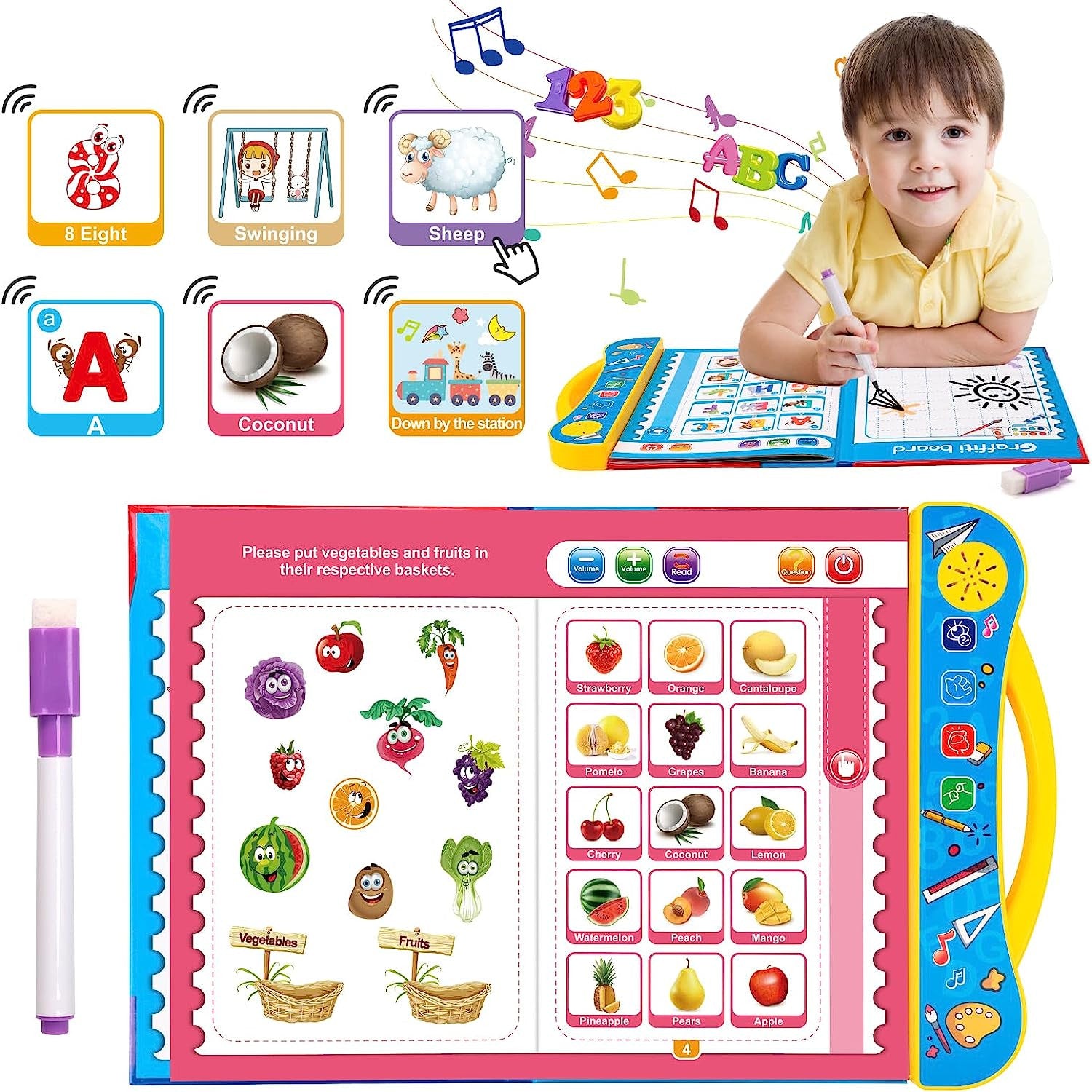 Kids ABC Sound Book Interactive Electronic Learning Talking Books Toddlers