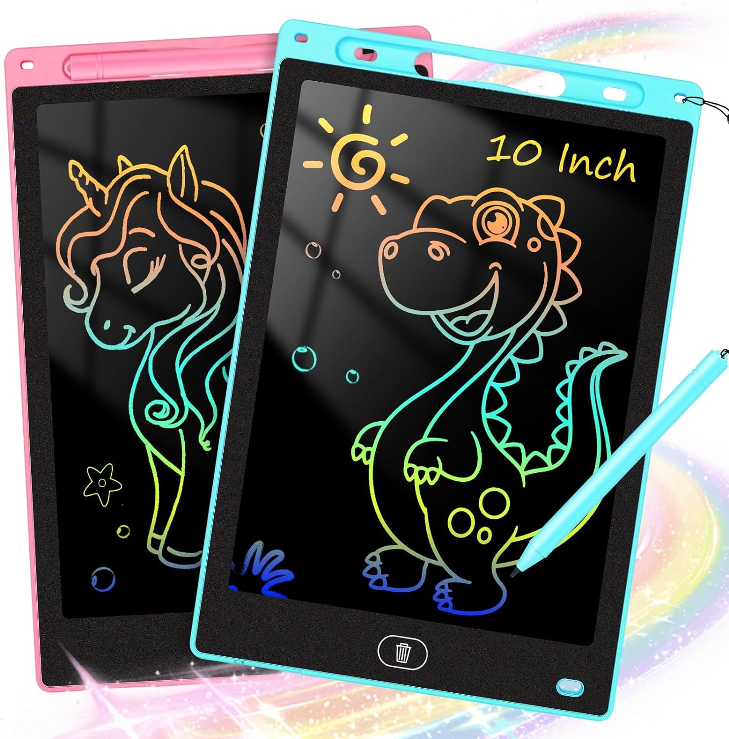 2 Pack LCD Writing Tablet for Kids 10 Inch, Preschool Toys for Baby Girl Boy