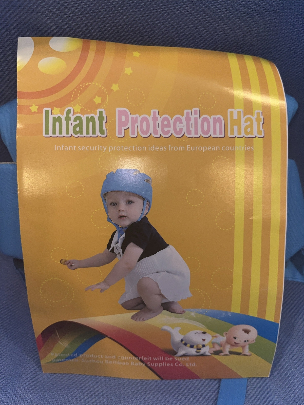 Adjustable Baby Protective Hat Infant Lightweight Head Protector Helmet Blue