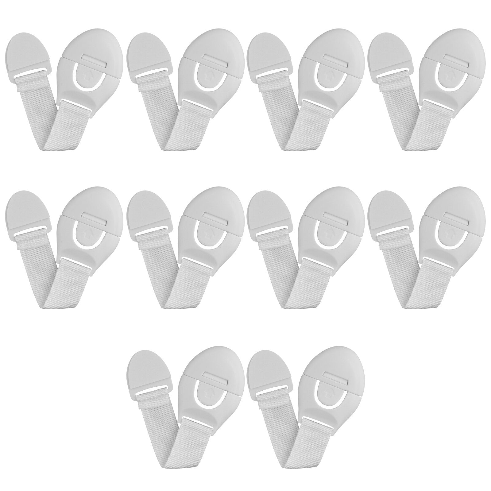 10 Pack Child Safety Strap Locks Lock for Cabinets Drawer Proofing Refrigerator