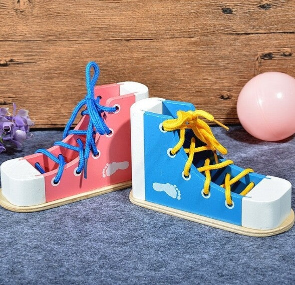 Children's shoelaces wearing shoelaces Life games Kindergarten teaching toys