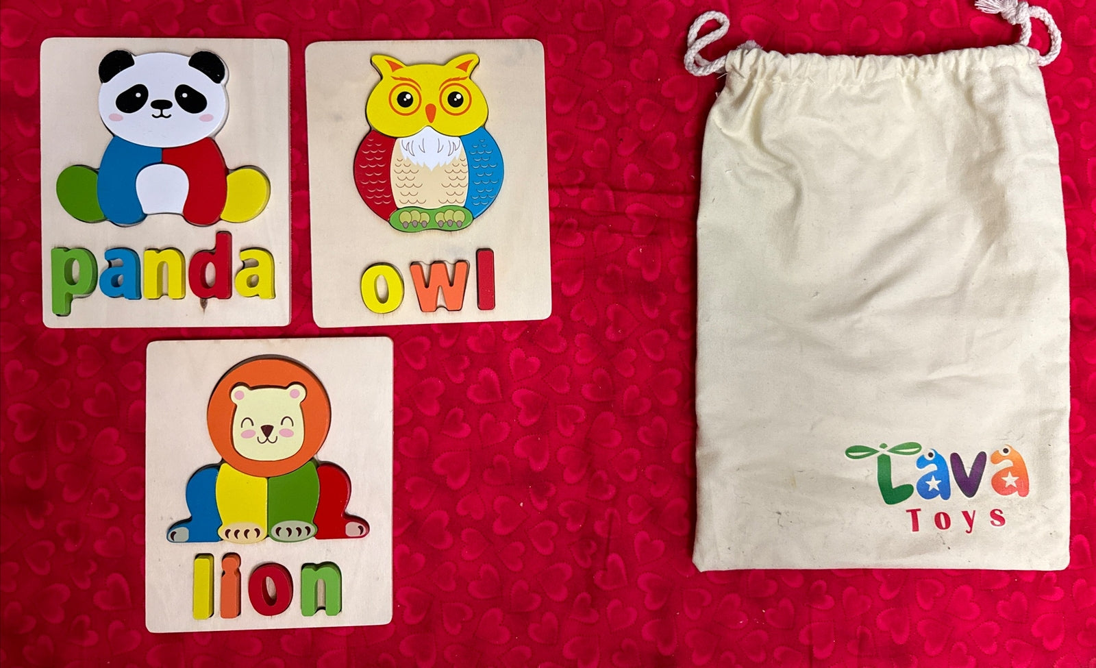 Lava Toys Wooden Puzzle Set