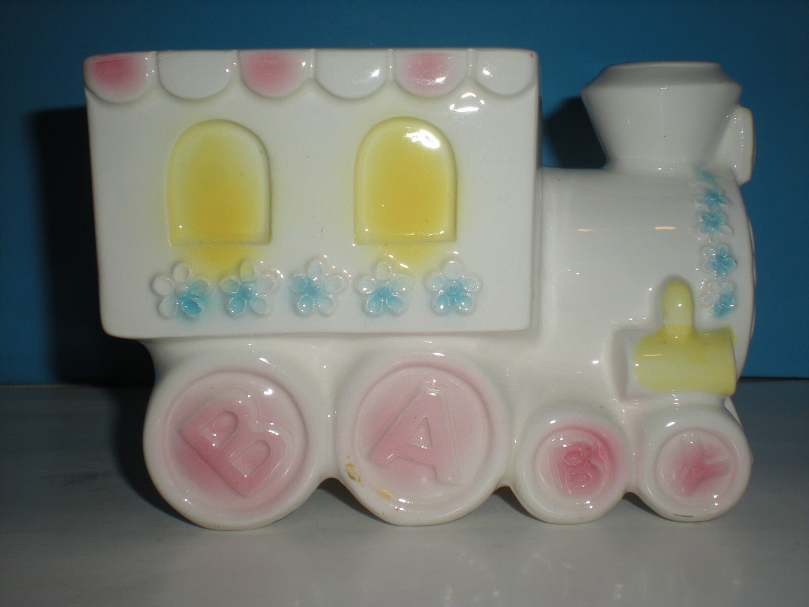 Vtg Baby Choo Choo Train Planter MCM 1950's 