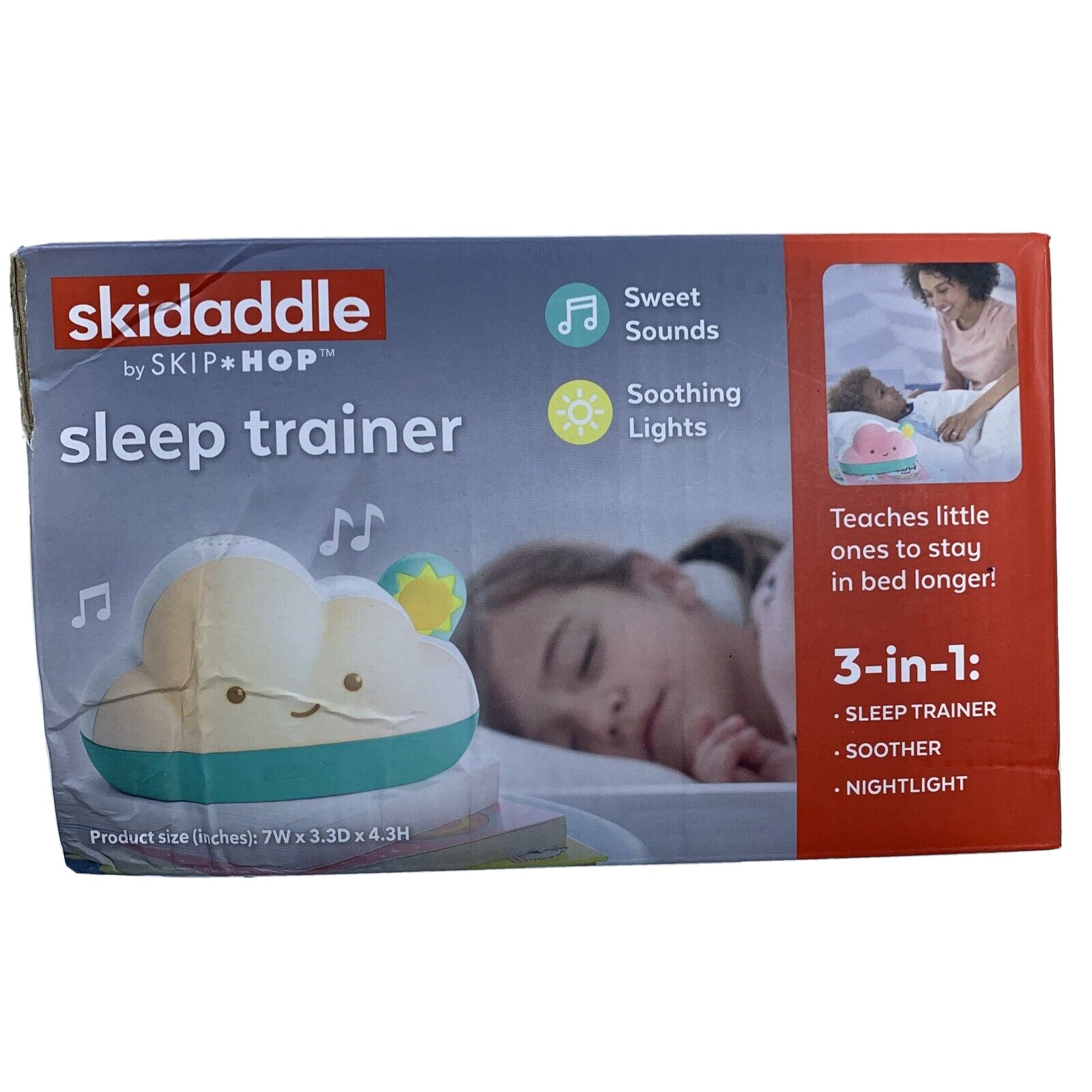 Skidaddle Skip Hop Infant Sleep Trainer 3in1 Soothing Sounds Lights Nightlight