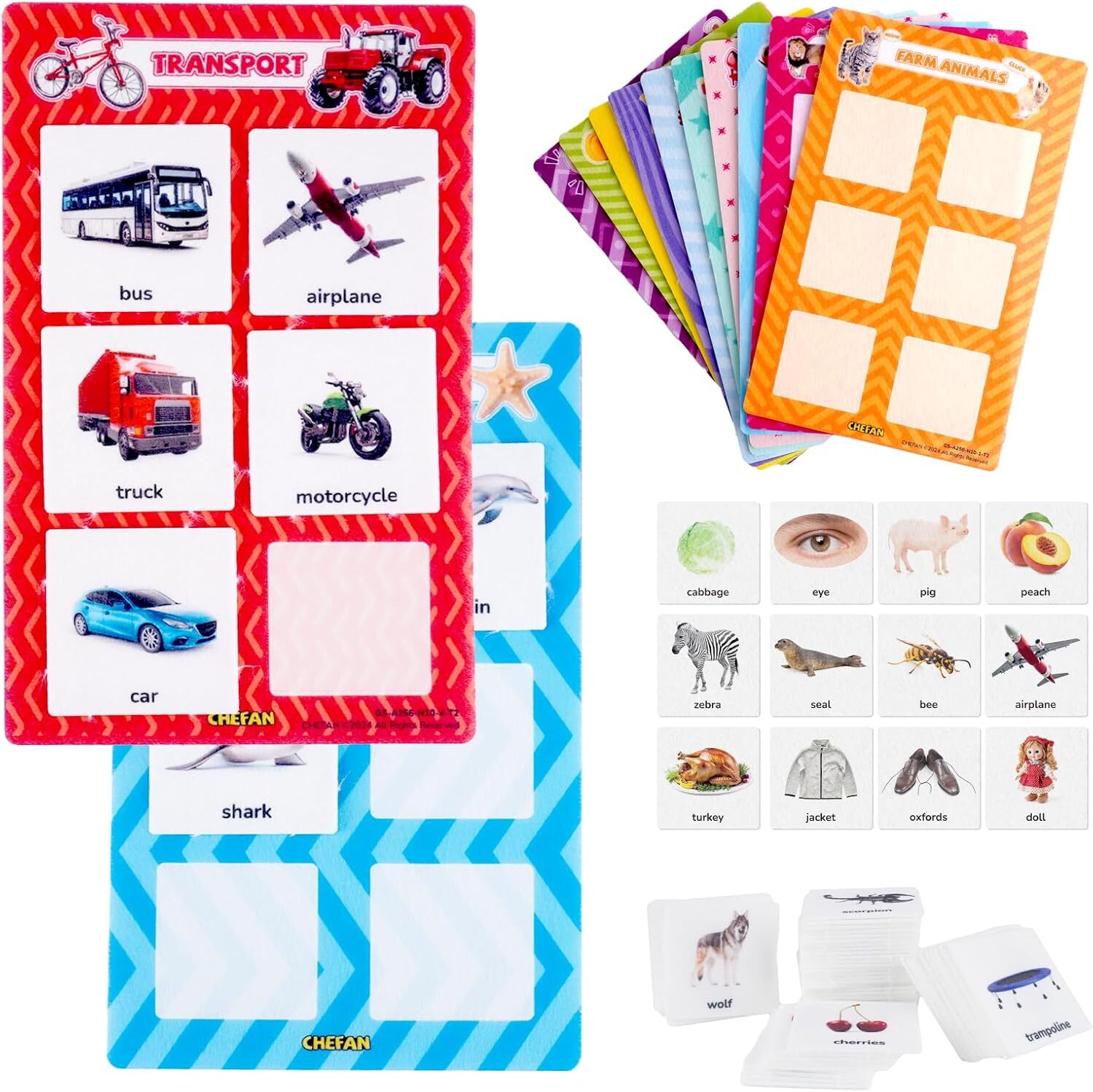 CHEFAN Sorting Toy for Toddlers, 12 Themes Learning Education Toys Sorting... 