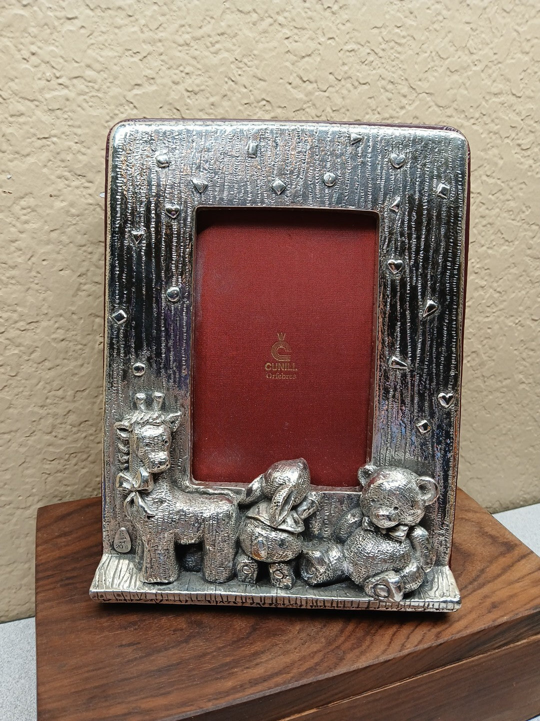 Cunill OrFebres baby Photo Frame Teddy Bunnie Girafe 20 Grams 3.5" X 5"