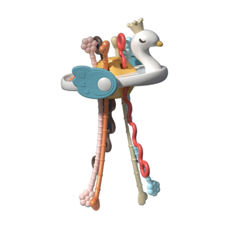 Baby Pull String Interactive Toy Infant Teether Early Educational Activity Toy