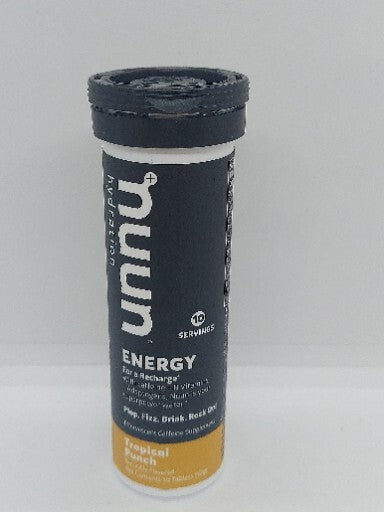 Nuun Energy Effervescent Caffeine Supplement Tropical Punch 10 Tablets