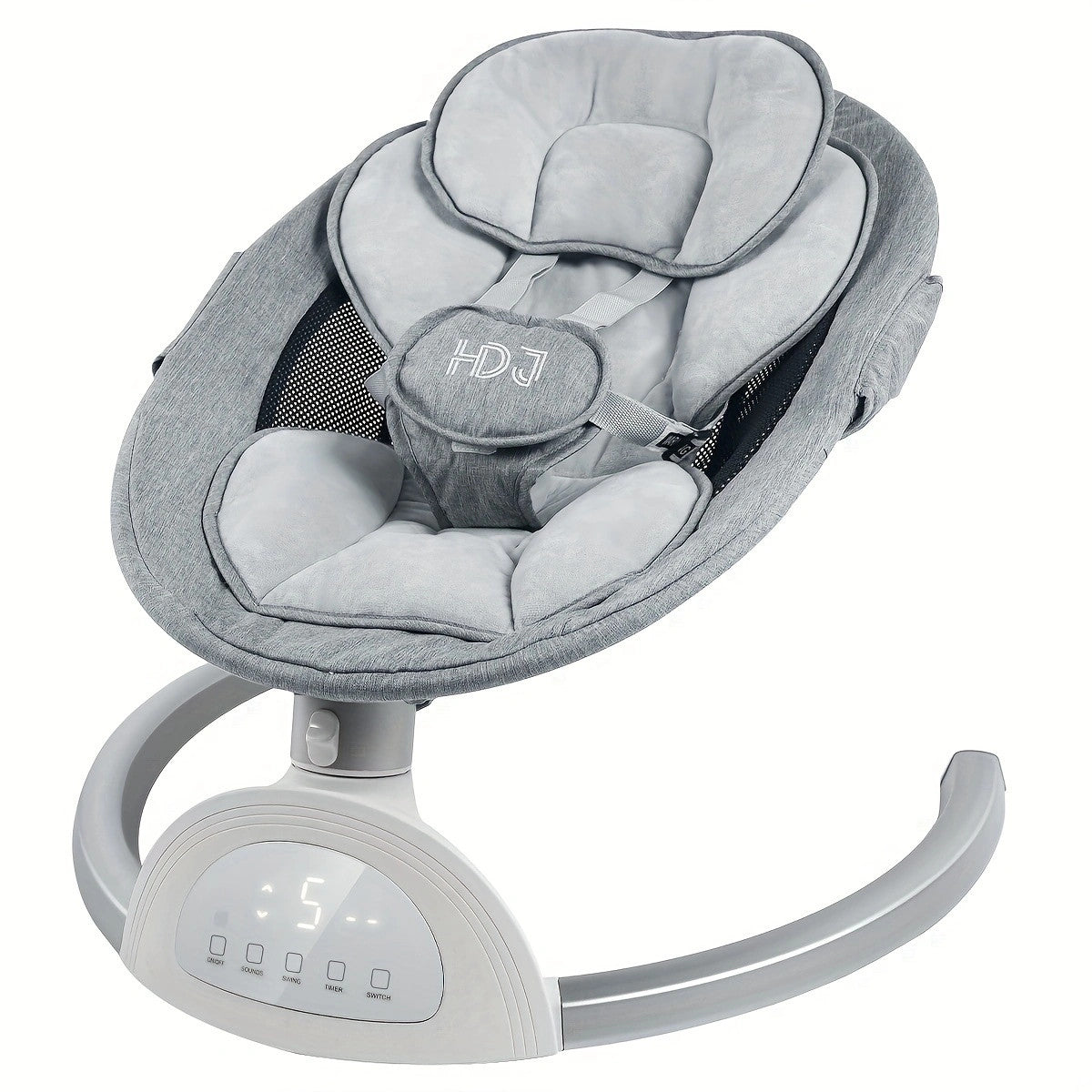 Electric Baby Swing Cradle Infant Bouncer Rocker Chair 5 Point Harness Belt