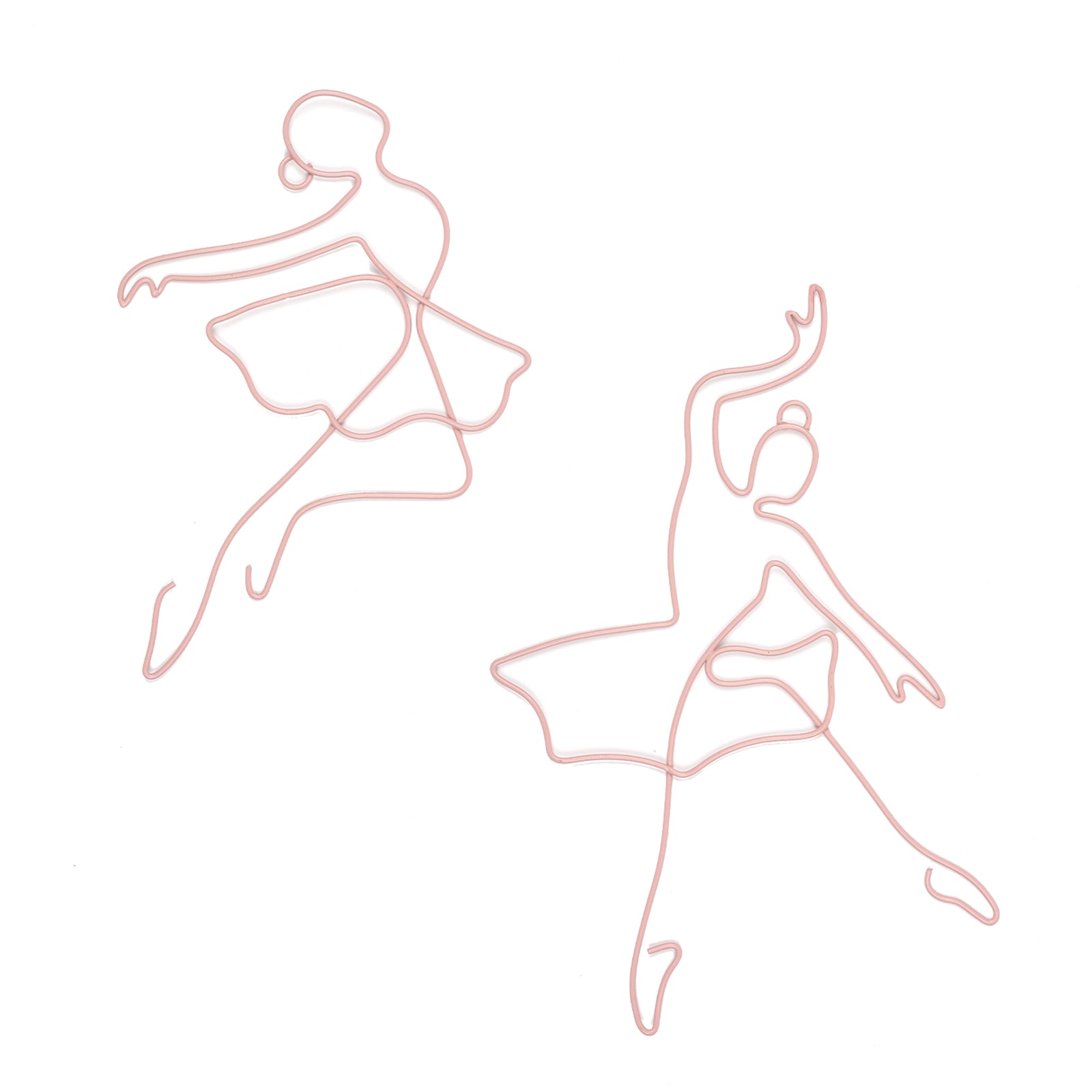 Lambs & Ivy Ballerina Baby 2-Piece Pink Ballet Dancers Wire Wall Decor