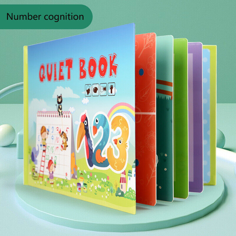 Preschool Learning Quiet Book for Toddlers, Montessori Activity Toys