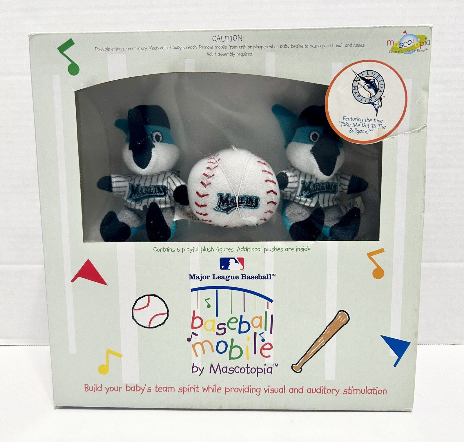 MLB Baseball Mobile, Mascotopia Musical Florida Marlins Crib Rare