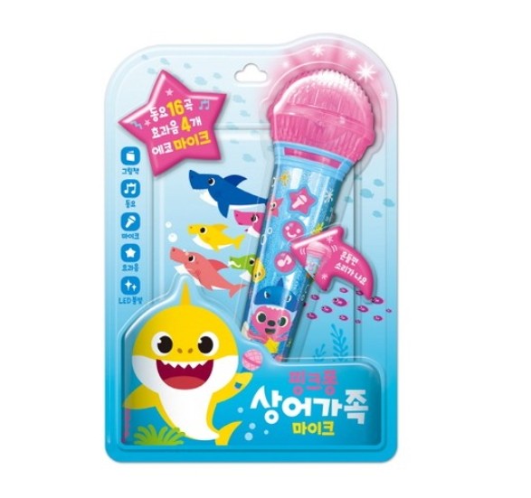 Pinkfong Baby Shark Mike Wireless Singing Microphone Songs Toy English Korean