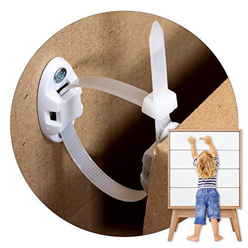 Inaya 12 Pack Furniture Anchors for Baby Proofing, Bookshelf Anchors to Wall,...