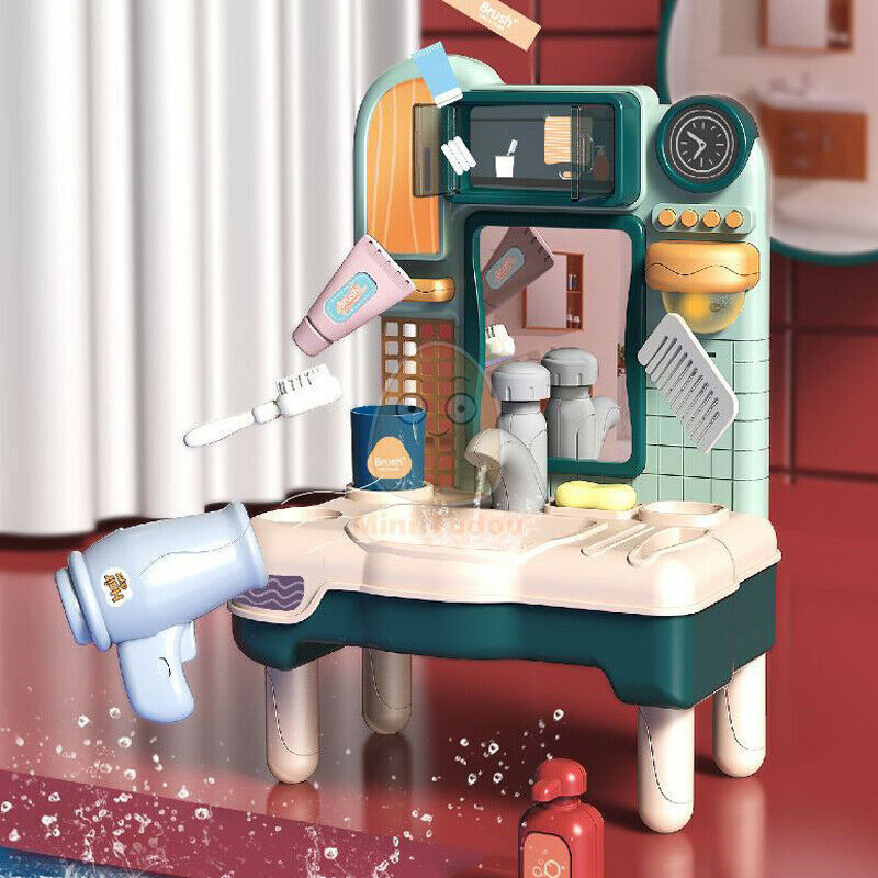 Little Kids First Bathroom Sink With Real Working Faucet Pretend Play For Kids