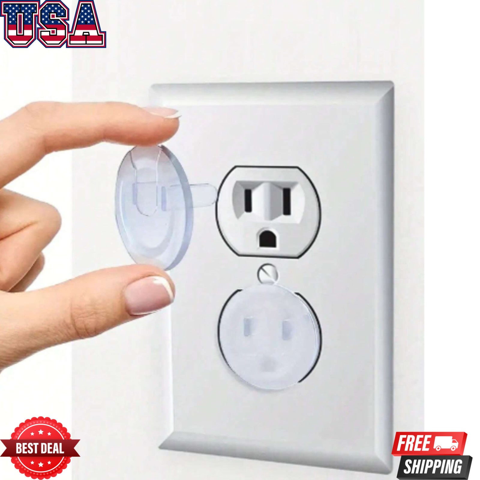 10pc Child Proof Outlet Cover Baby Safety Electrical Plug Protector Outlet Cover