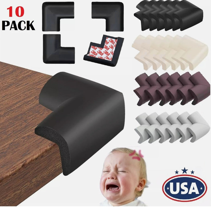 10PCS Child Baby Desk Table Corner Edge Protector Soft Safety Foam Cushion Guard