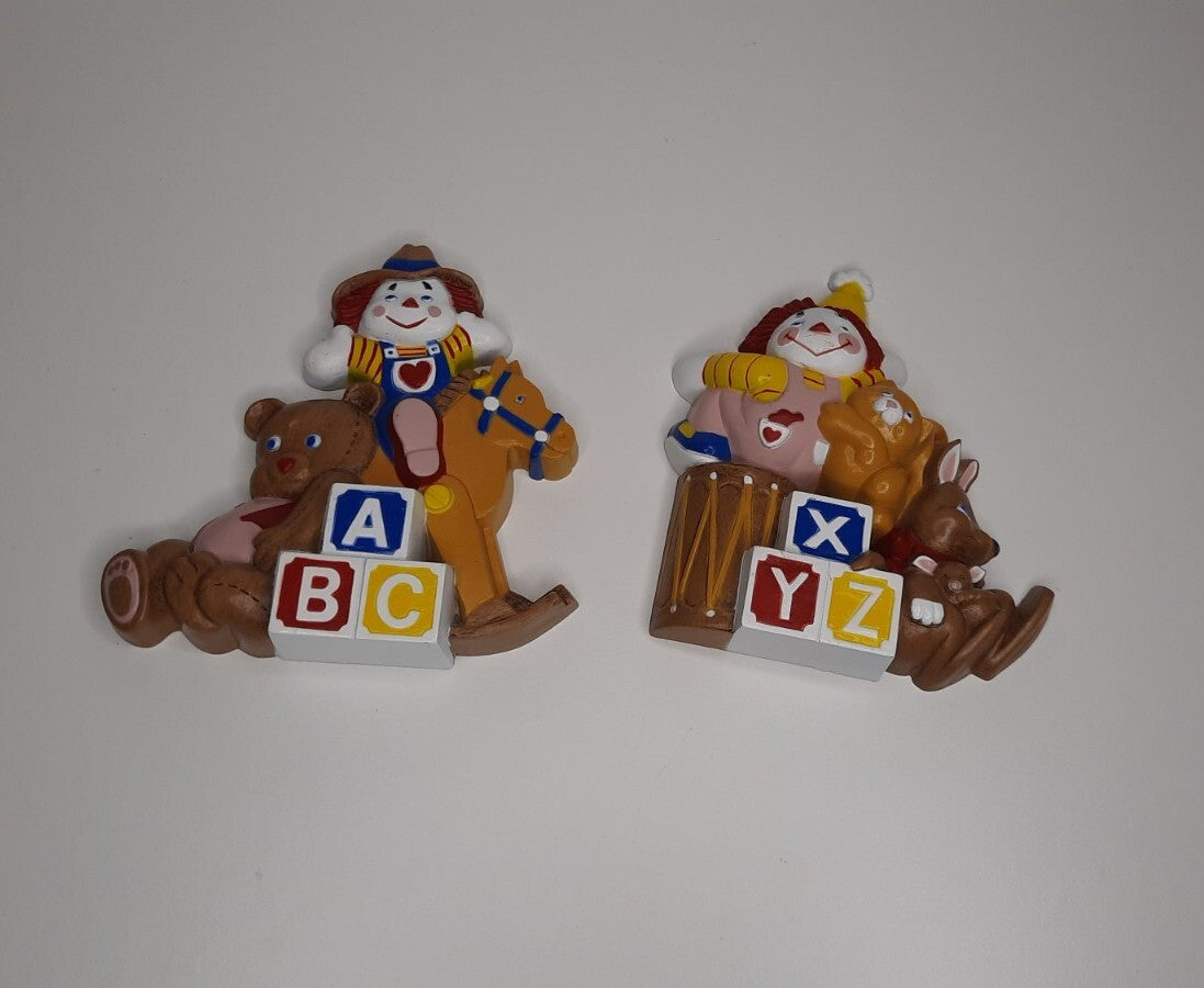 Burwood wall hanging Abc Clown Bear Horse Nursery Wall Decor 