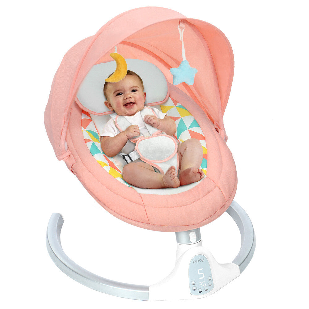 Electric Baby Swing Motorized bluetooth 5-Modes Swing Music Cradle Rocker Chairs