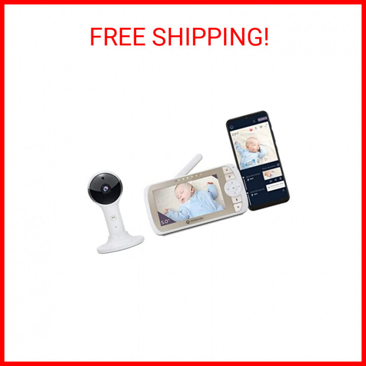 Motorola Baby Monitor VM65-5" WiFi Video Baby Monitor with Camera HD 1080p - Con