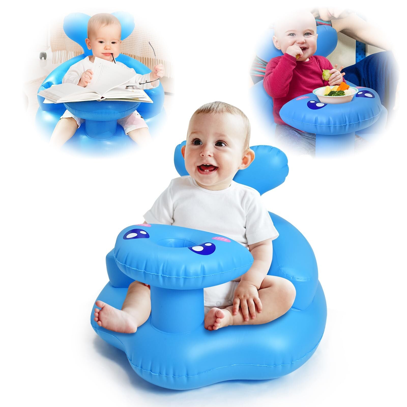 Baby Inflatable Seat PVC Folding Baby Chair for Sitting Up 312 MonthsPorta